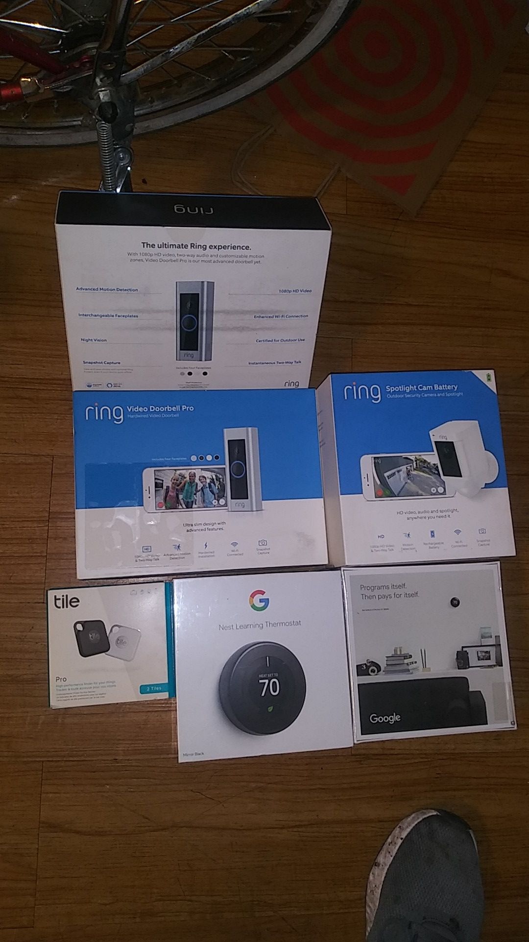 Nest, ring doorbell cam and outdoor security cam