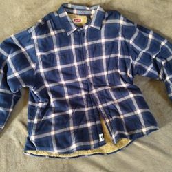 Men's 2x fleece lined warm winter flannel