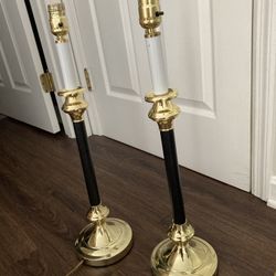 Vintage, Brass Plated Table Lamps