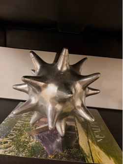 Modern Silver Starburst Decorative Sculpture