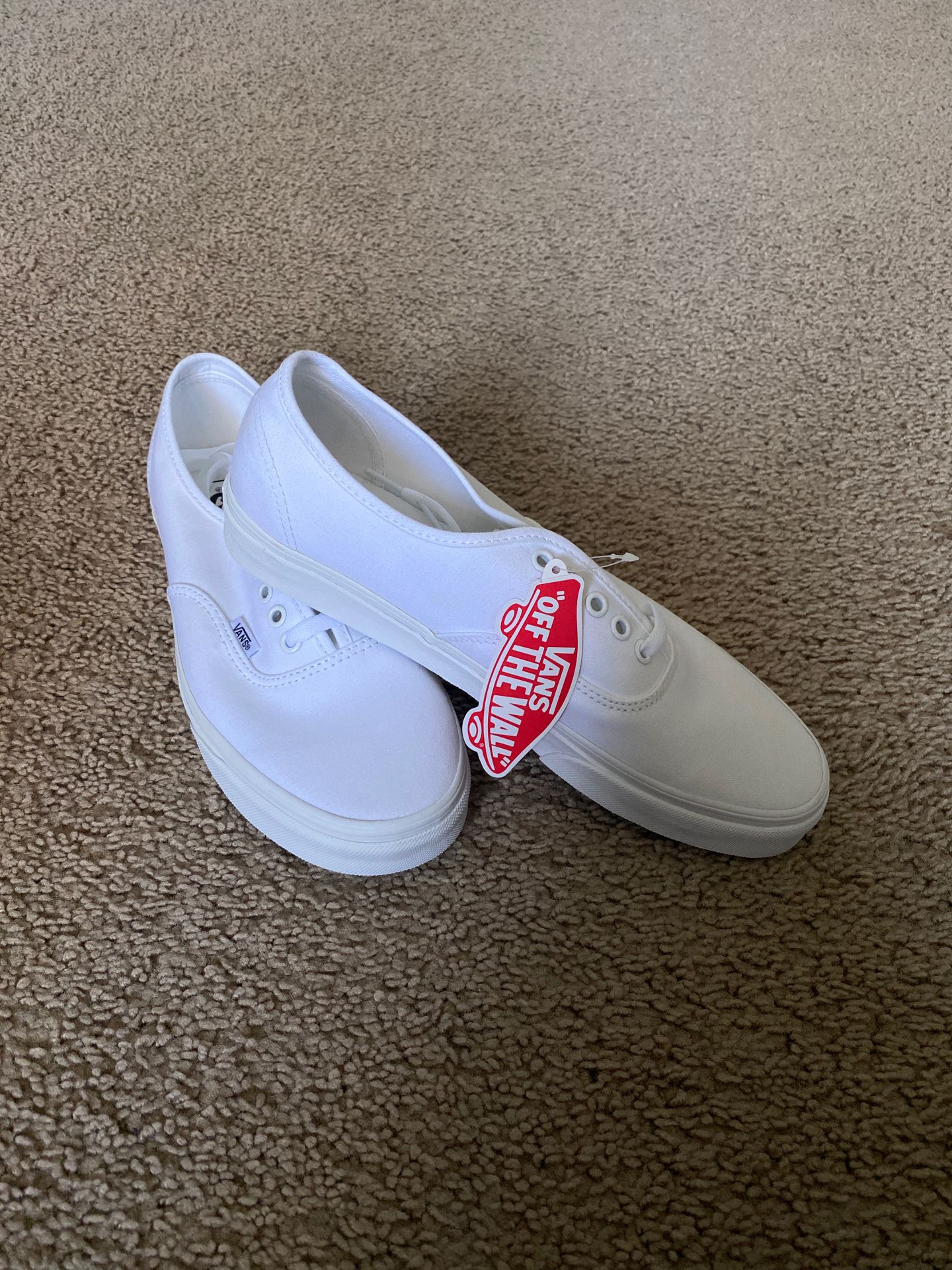 Authentic White Vans (9.5)