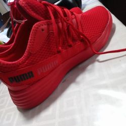 RED PUMA SHOES