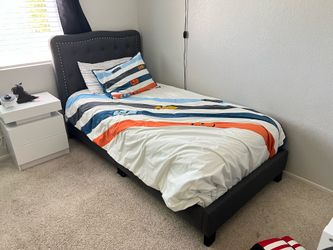 Gray Twin Bed Frame