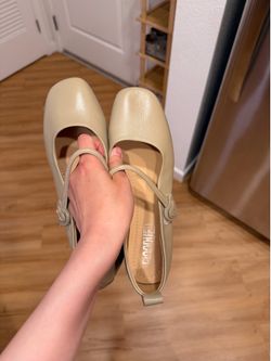 Women Leather Mary Jane Shoes Size 8 Women Flats