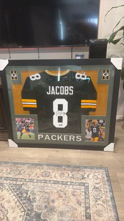 Green Bay Packers Jacobs Autographed Jersey 