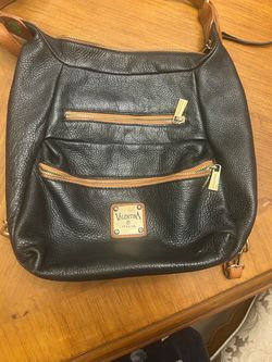 Valentina Italia Black Leather Crossbody Bag