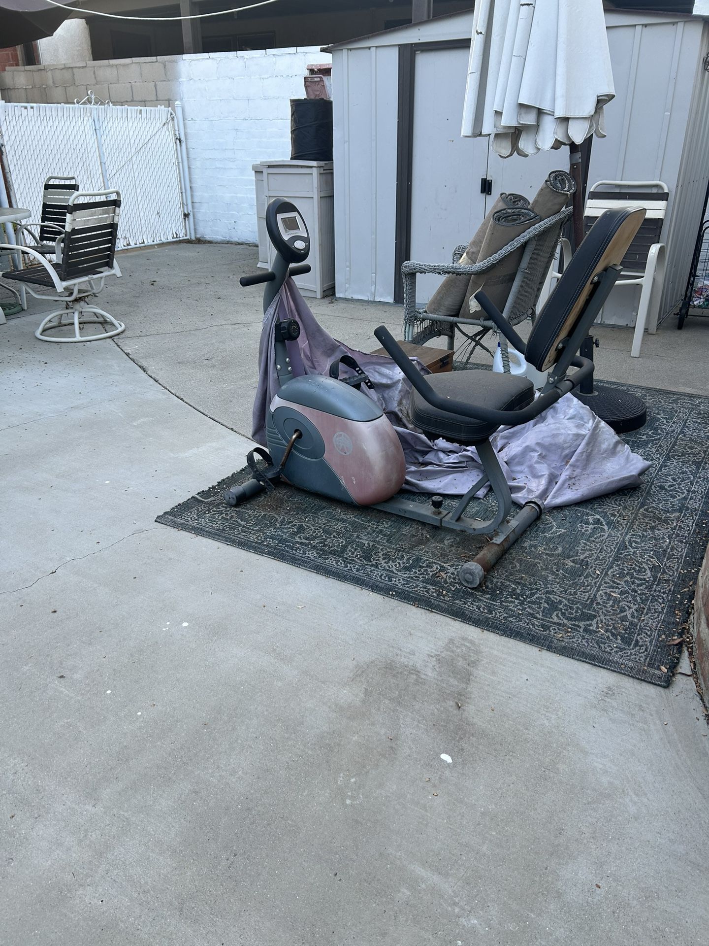 Exercise Bike A Lil Rust From Being Outside Never Used