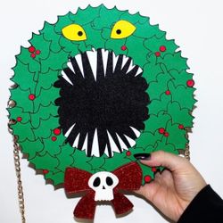 The nightmare before Christmas Halloween Wreath Crossbody Purse