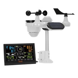 VEVOR 7-in-1 Wireless Weather Station, 7.5 in Color Display, 