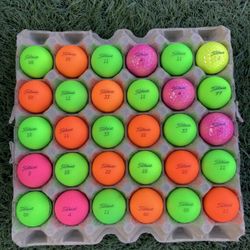 30 Golf ⛳️ Balls Titleist The Colored 
