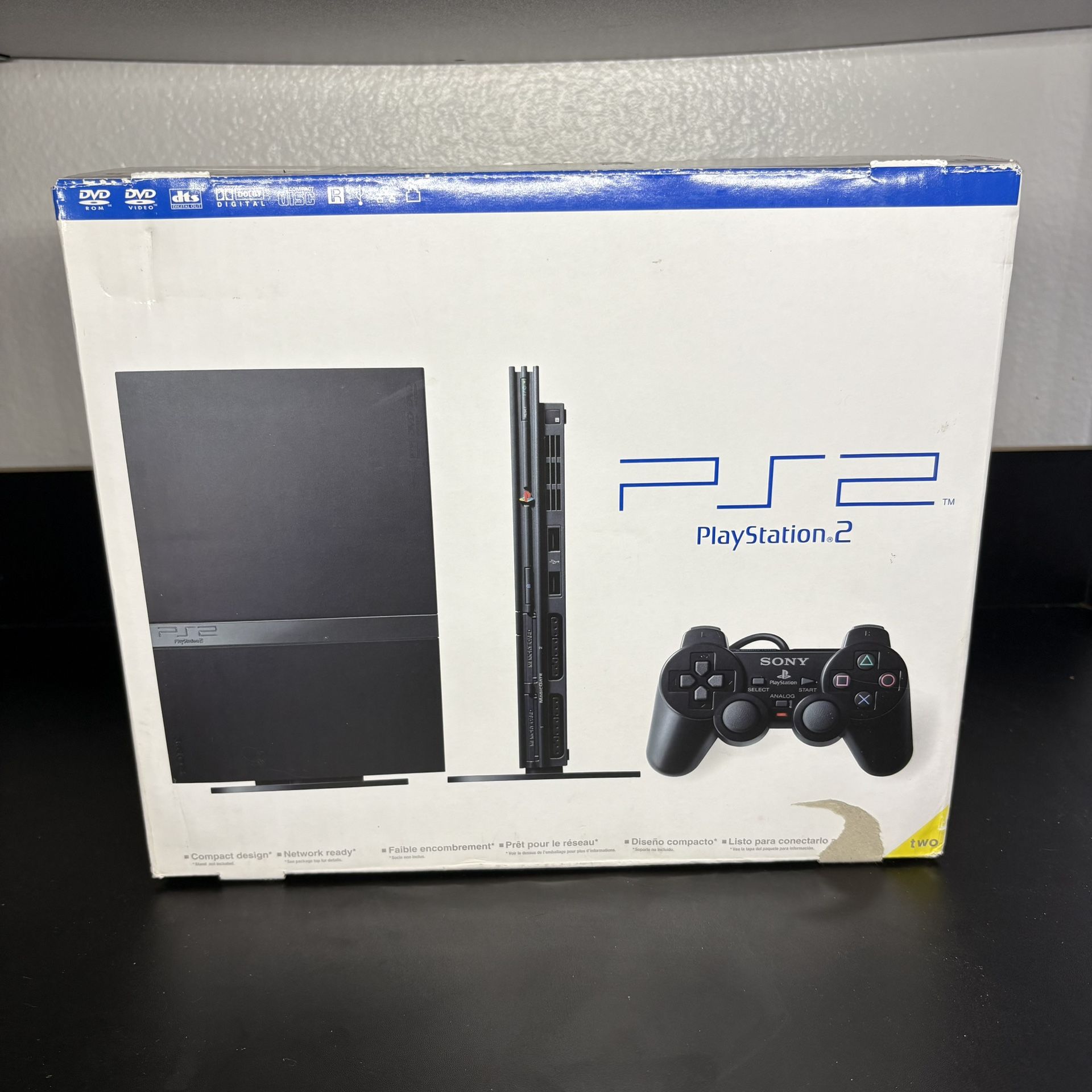 Sony PlayStation Slim PS2 Console SCPH 70012 Black New Open Box