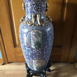 Large vintage Decorative oriental floor vase $115.
