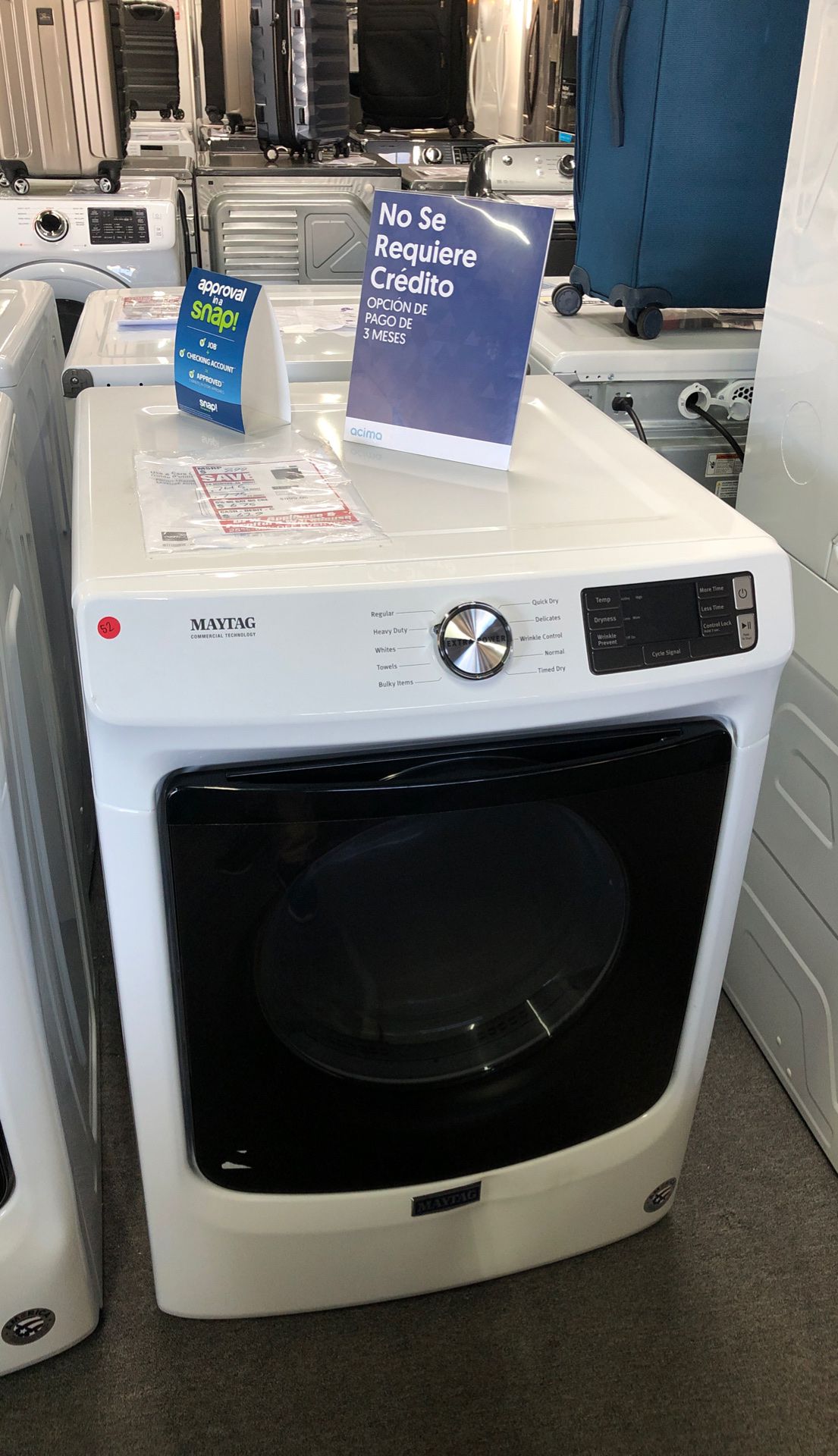 Electric dryer Maytag original price $899 our price $595