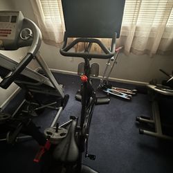 Peloton bike With 2 Pairs Of Cycling Shoes