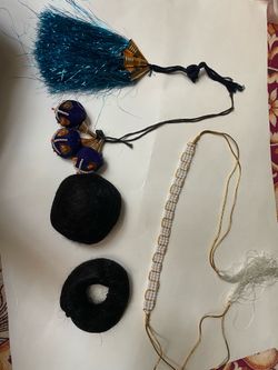 Pearl belly chain and hair accessories- ottiyanam - hair bun - donut bun - kunjalam