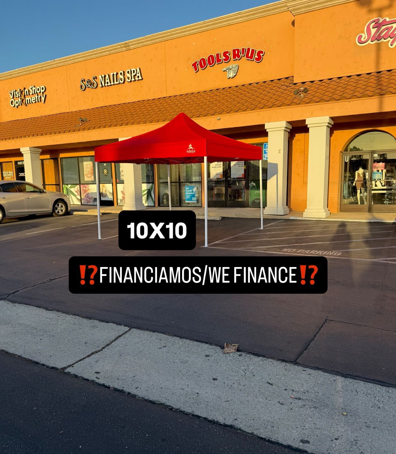 SUNRAIN 10X10 Heavy Duty Canopy(RED)**(FINANCIAMOS/WE FINANCE)**