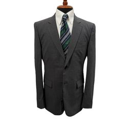 theory mens suit 40r slim charcoal gray wool single vent 2pc new with tags $700 Jacket: . shoulder length: 17.5” . sleeve length: 26.5” . pit to pit: 