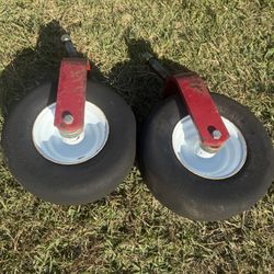 Exmark lazer Z Mower Caster Assembles With Wheels And Solid Tires Flat Free