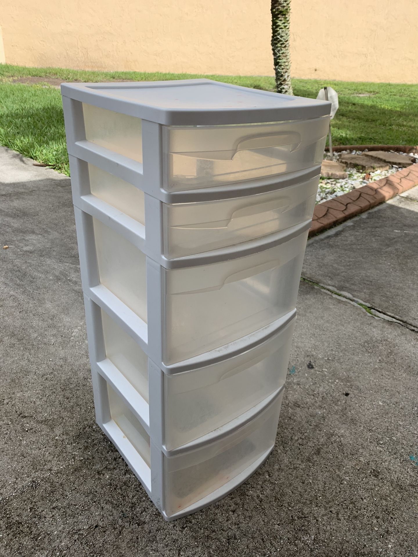 5 drawer plastic storage bin