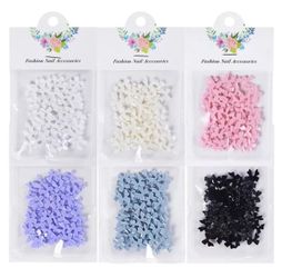 50pcs Bow Resin Nail Art Decoration 3D Long Ribbon Nail Charms