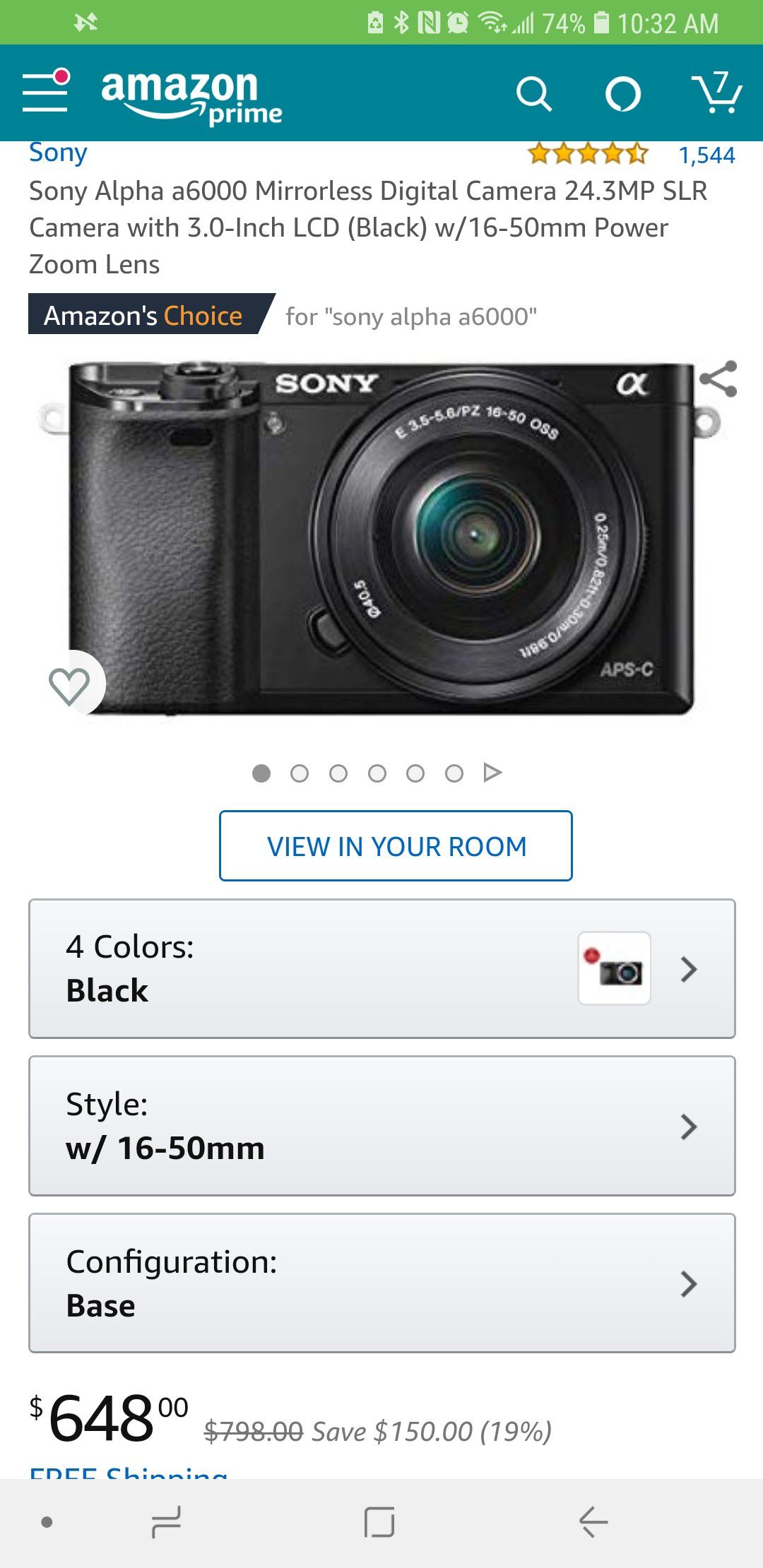 SONY Alpha A6000 Camera + Camera Bag