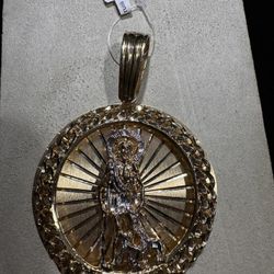 10k Yg Saint Lazarus Charm 