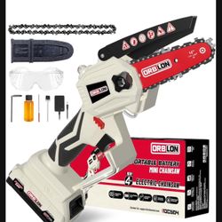 Cordless Mini Chainsaw for Dewalt 20v Max Battery, 4 Inch Brushless Chainsaw, Portable Battery Powered Chainsaw With Security Lock [Seniors Friendly],