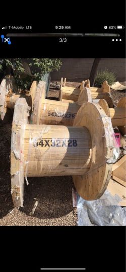 GIANT WOODEN SPOOLS