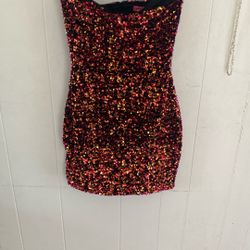 New Betsy Johnson, Red Glitter, Young Ladies Prom/holiday dress