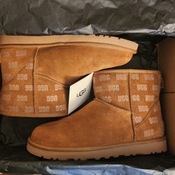 UGG Classic Mini II UGG Print Brown Boots - Men's