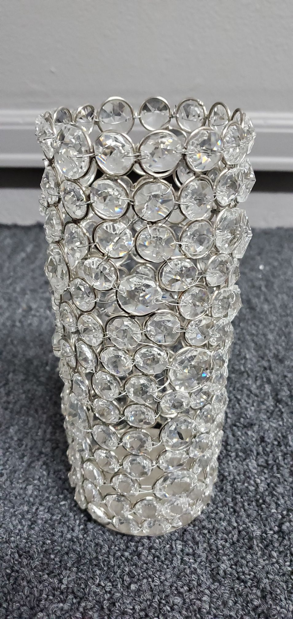 Crystal Pillar Candle Holder