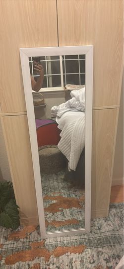 White Framed Full Length Wall Mirror