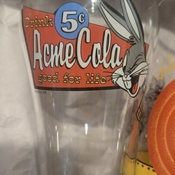 Warner Bros 1993 Acme Cola Bugs Bunny Glass Looney Tunes cup glassware