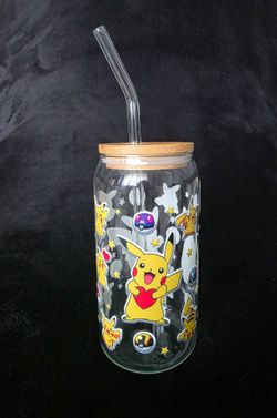 Glass Pikachu cup 20 oz