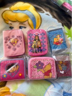 Vintage Pooh, bratz, Dora wallets