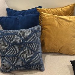 Abstract Canvas Wall Art With Decorative Pillows