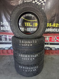 35x12.50 20 SET 4 ALL TERRAIN COOPER POR 450 INSTALADAS.