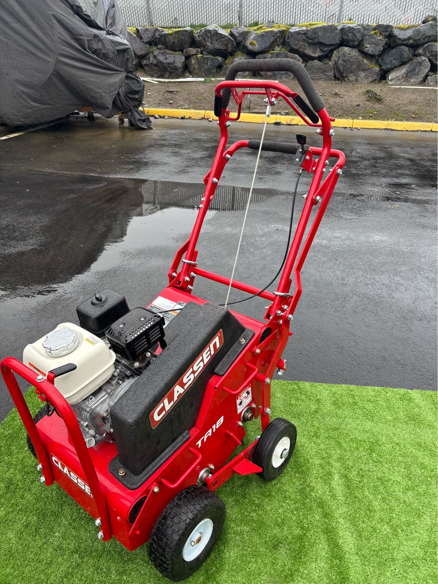Classen TA-18H aerator w/Honda engine (like new condition) If the listing is up, it’s still for sale