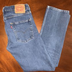 Levi 513 Slim Straight Leg Jeans Mens or Women's 31x32 Blue Medium Wash Denim