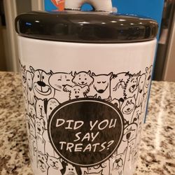 Pet treat jar - ceramic