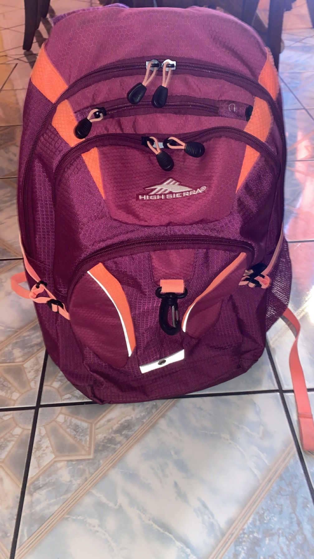 High Sierra backpack purple & pink