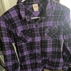 Plaid Shirt Purple/black
