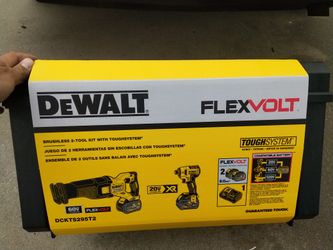 Dewalt DCKTS295T2 Flexvolt Reciprocating Saw, 20V XR Impact Driver w/ Kitcase.