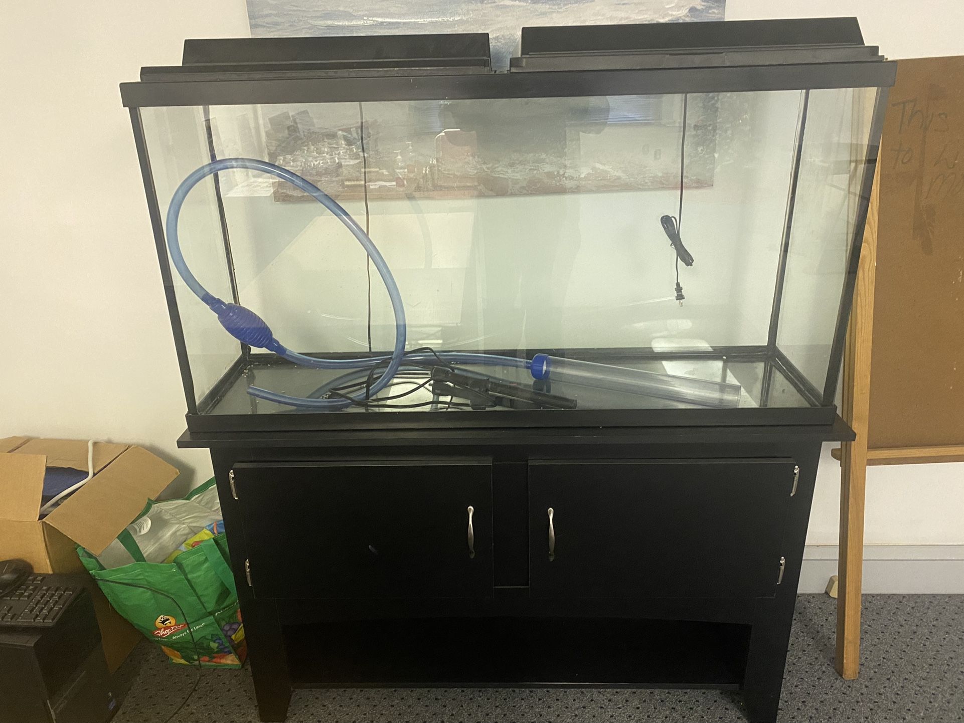 Fish Tank, And Cabnit And Filter