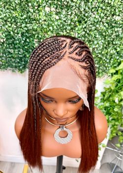 Braided Lace Front Wig Dark Brown