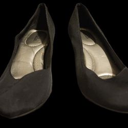Abella Black Fabric Courts Heels, Women's US Size 11