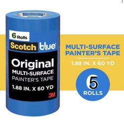 3M ScotchBlue 1.88 in. x 60 yds. Original Multi-Surface Painter's Tape (5-Pack)@Tools-499