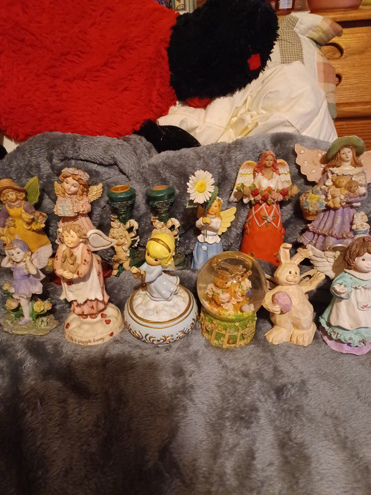 All 13  Very Nice Vintage Fairies Figurines Collection 