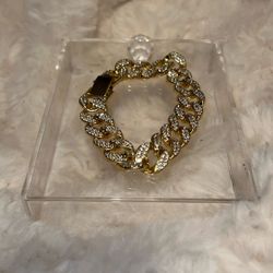 Cuban Link, Gold Diamond Bracelet 