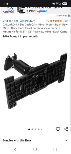 Dash Cam Mirror Mount Rear View Mirror Back Plate Panel Car Rear View Camera Mount Kit for 5.5" - 12" Rearview Mirror Dash Cam